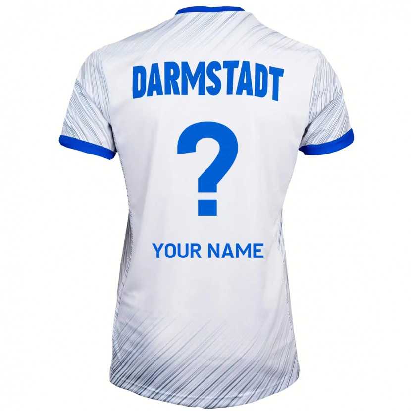 Danxen Män Ditt Namn #0 Vit Blå Bortatröja Matchtröjor 2024/25 Tröjor T-Tröja
