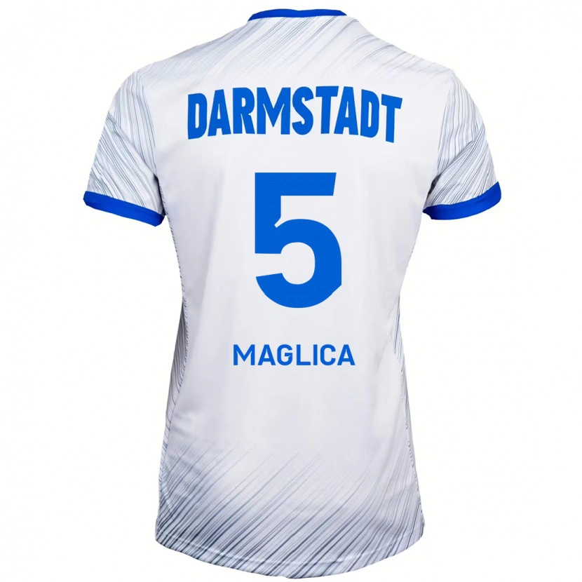 Danxen Män Matej Maglica #5 Vit Blå Bortatröja Matchtröjor 2024/25 Tröjor T-Tröja