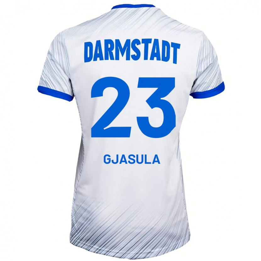 Danxen Män Klaus Gjasula #23 Vit Blå Bortatröja Matchtröjor 2024/25 Tröjor T-Tröja