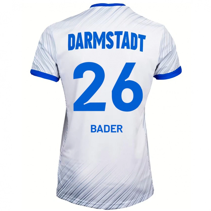 Danxen Män Matthias Bader #26 Vit Blå Bortatröja Matchtröjor 2024/25 Tröjor T-Tröja