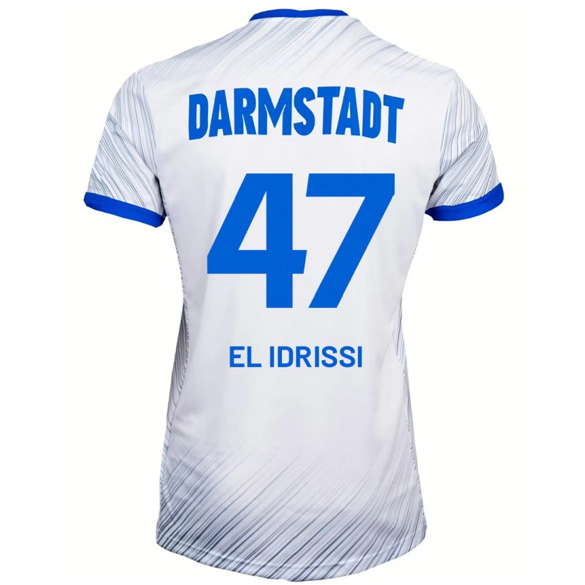 Danxen Män Othmane El Idrissi #47 Vit Blå Bortatröja Matchtröjor 2024/25 Tröjor T-Tröja