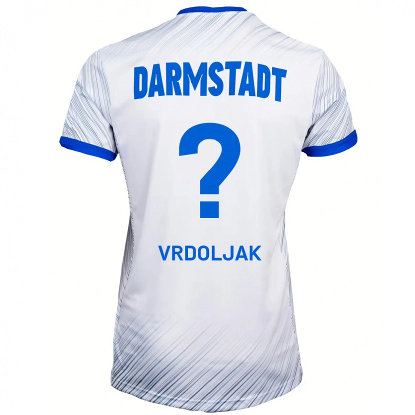 Danxen Män Tomislav Vrdoljak #0 Vit Blå Bortatröja Matchtröjor 2024/25 Tröjor T-Tröja