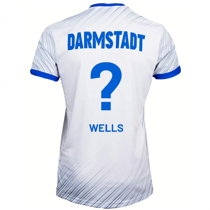 Danxen Män Finnley Wells #0 Vit Blå Bortatröja Matchtröjor 2024/25 Tröjor T-Tröja