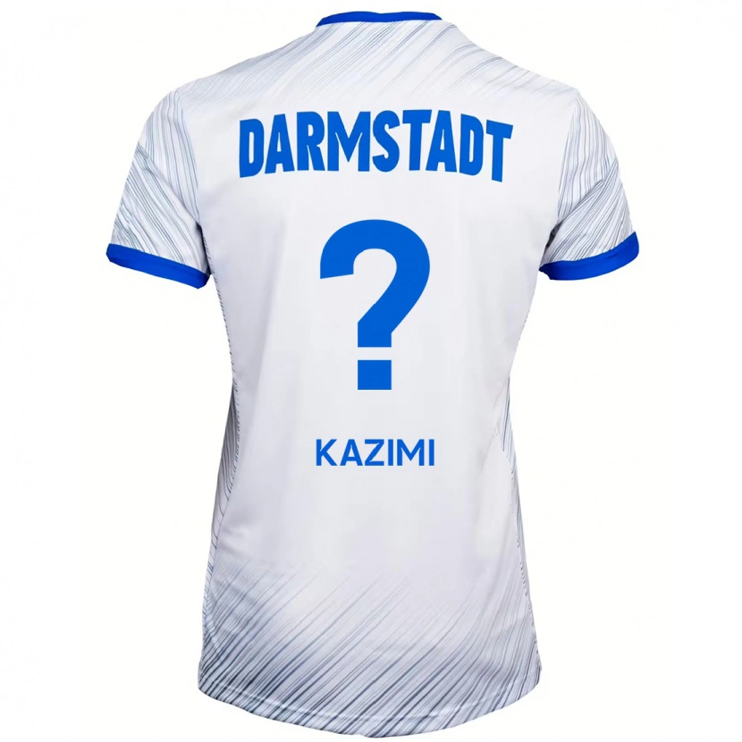 Danxen Män Yasin Kazimi #0 Vit Blå Bortatröja Matchtröjor 2024/25 Tröjor T-Tröja
