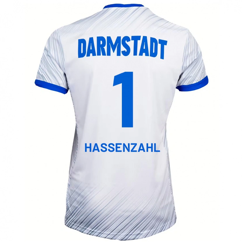 Danxen Män Leon Hassenzahl #1 Vit Blå Bortatröja Matchtröjor 2024/25 Tröjor T-Tröja
