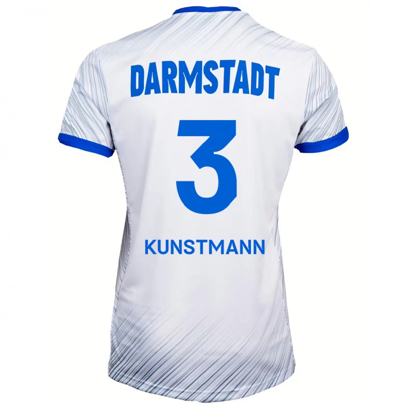 Danxen Män Kelvin Kunstmann #3 Vit Blå Bortatröja Matchtröjor 2024/25 Tröjor T-Tröja