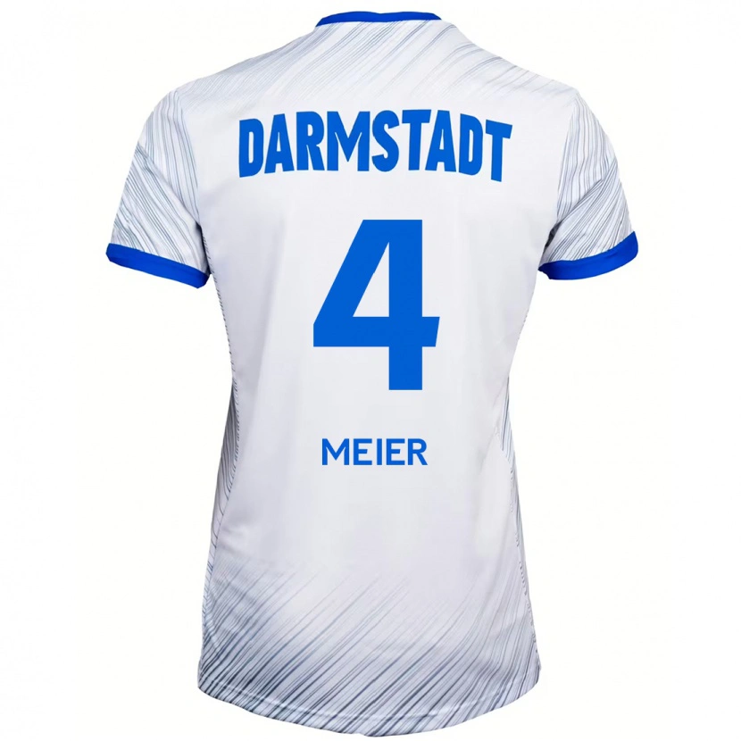 Danxen Män Mark Meier #4 Vit Blå Bortatröja Matchtröjor 2024/25 Tröjor T-Tröja