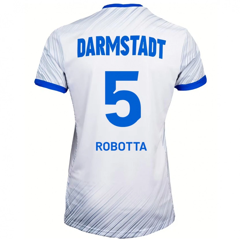 Danxen Män Maurizio Robotta #5 Vit Blå Bortatröja Matchtröjor 2024/25 Tröjor T-Tröja