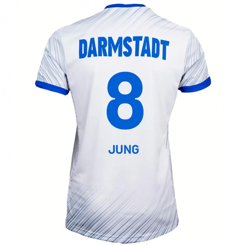 Danxen Män Lennon Jung #8 Vit Blå Bortatröja Matchtröjor 2024/25 Tröjor T-Tröja