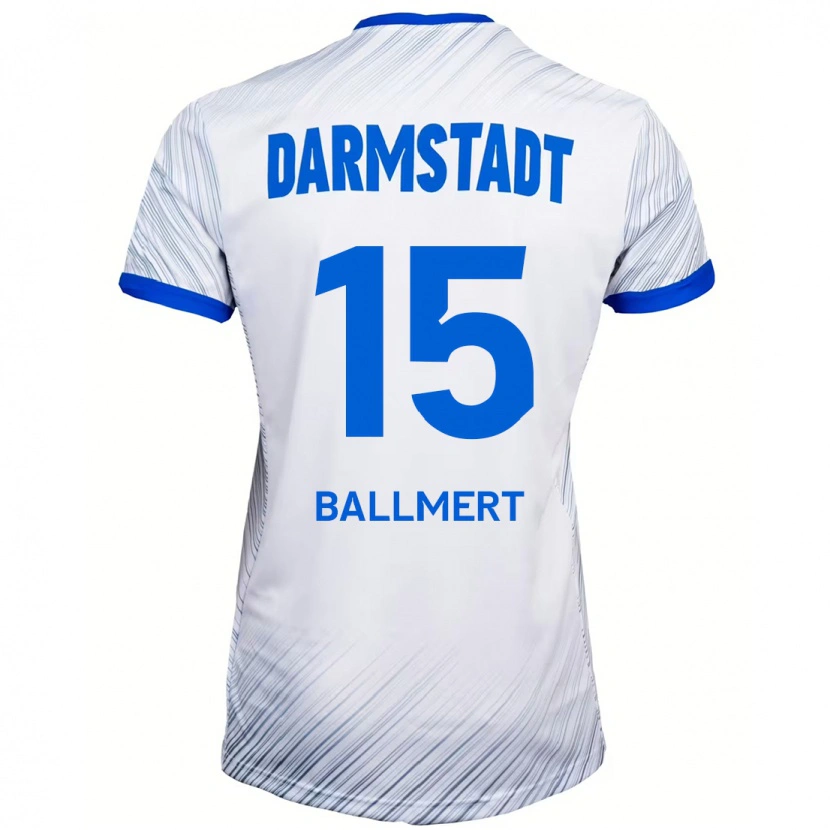 Danxen Män Markus Ballmert #15 Vit Blå Bortatröja Matchtröjor 2024/25 Tröjor T-Tröja