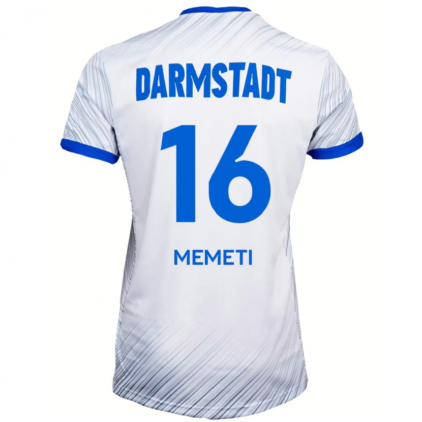Danxen Män Dilon Memeti #16 Vit Blå Bortatröja Matchtröjor 2024/25 Tröjor T-Tröja
