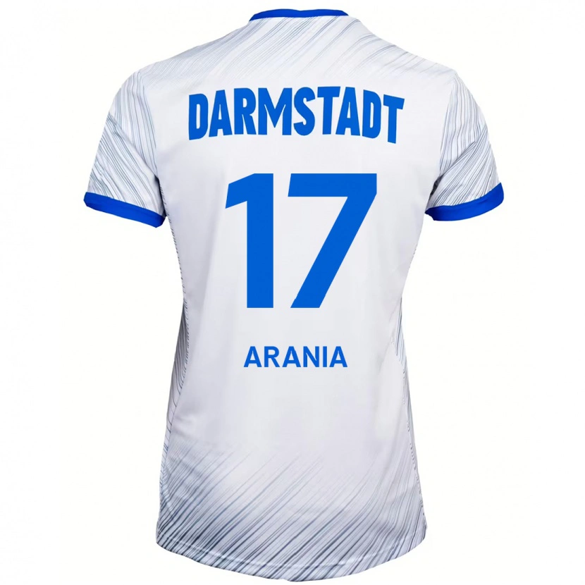 Danxen Män Asaf Arania #17 Vit Blå Bortatröja Matchtröjor 2024/25 Tröjor T-Tröja