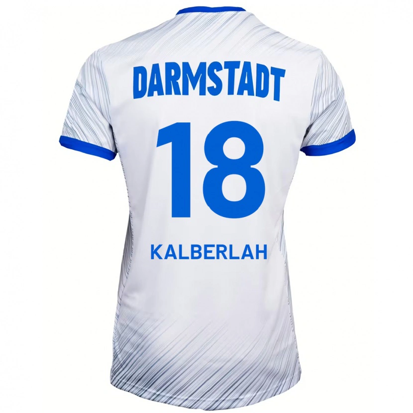 Danxen Män Simon Kalberlah #18 Vit Blå Bortatröja Matchtröjor 2024/25 Tröjor T-Tröja