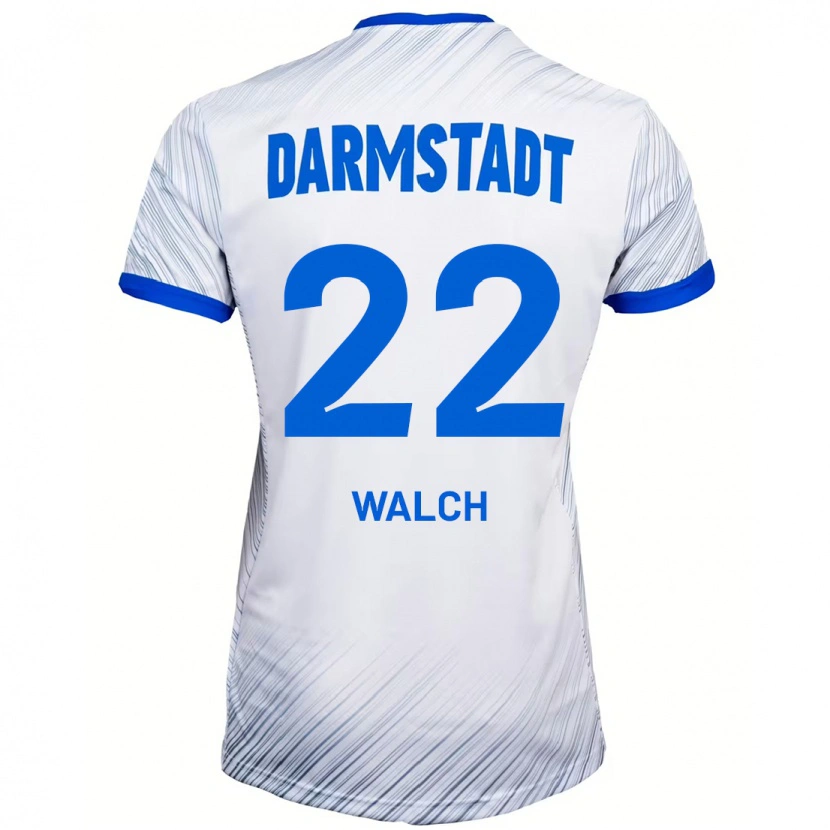 Danxen Män Leon Walch #22 Vit Blå Bortatröja Matchtröjor 2024/25 Tröjor T-Tröja
