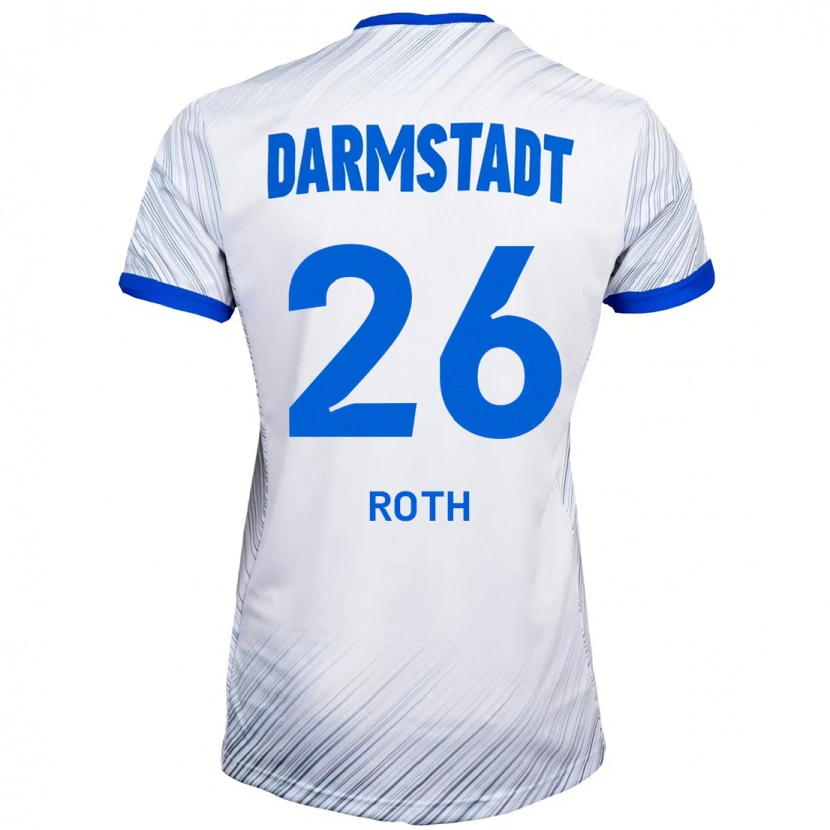 Danxen Män Maximilian Roth #26 Vit Blå Bortatröja Matchtröjor 2024/25 Tröjor T-Tröja