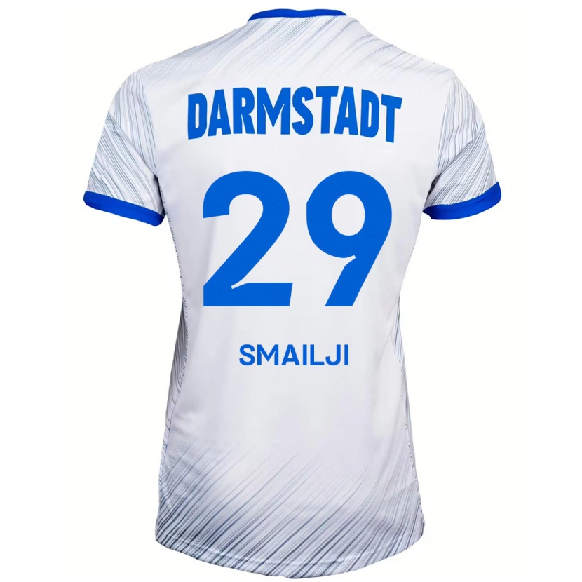 Danxen Män Esad Smailji #29 Vit Blå Bortatröja Matchtröjor 2024/25 Tröjor T-Tröja