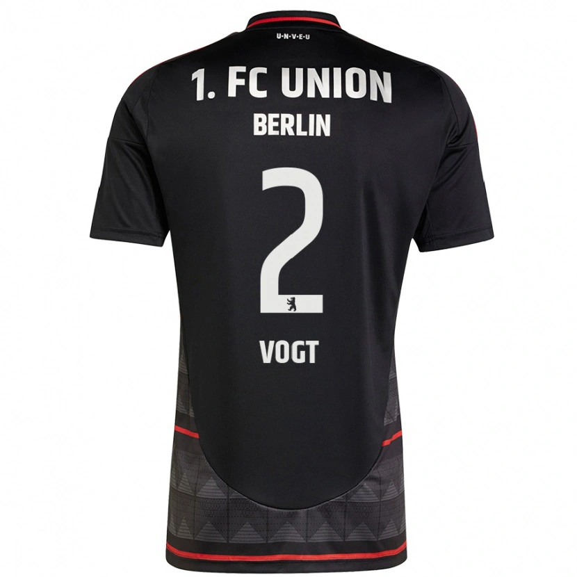 Danxen Män Kevin Vogt #2 Svart Bortatröja Matchtröjor 2024/25 Tröjor T-Tröja