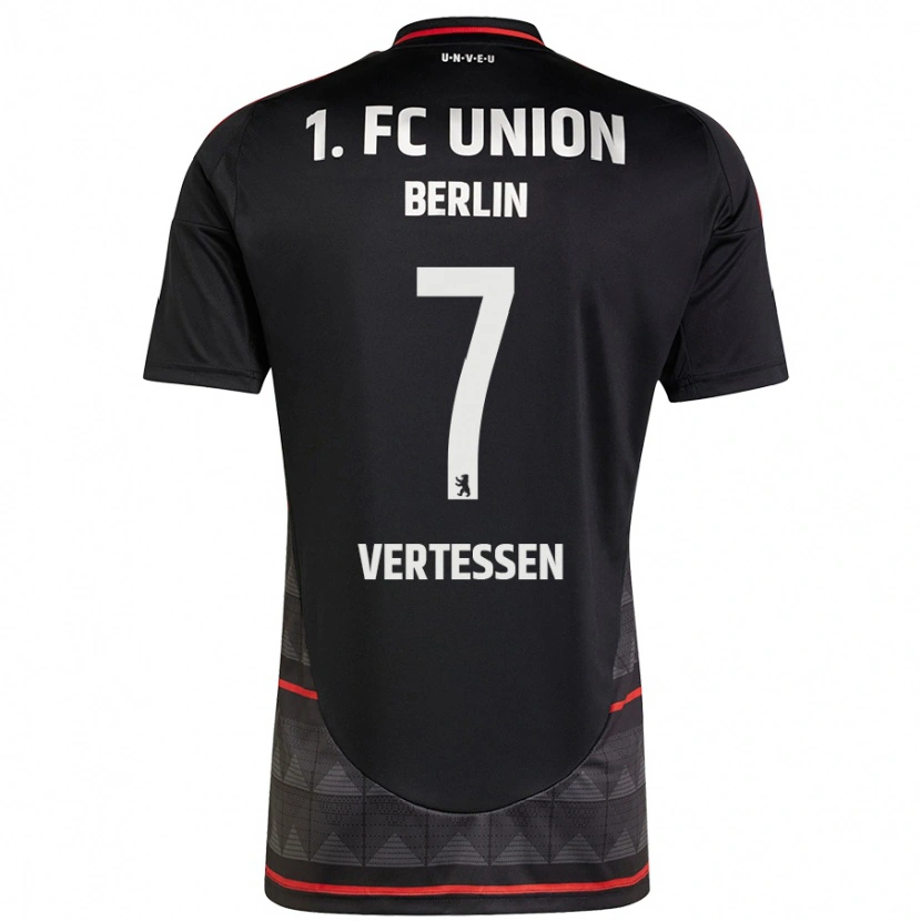 Danxen Män Yorbe Vertessen #7 Svart Bortatröja Matchtröjor 2024/25 Tröjor T-Tröja