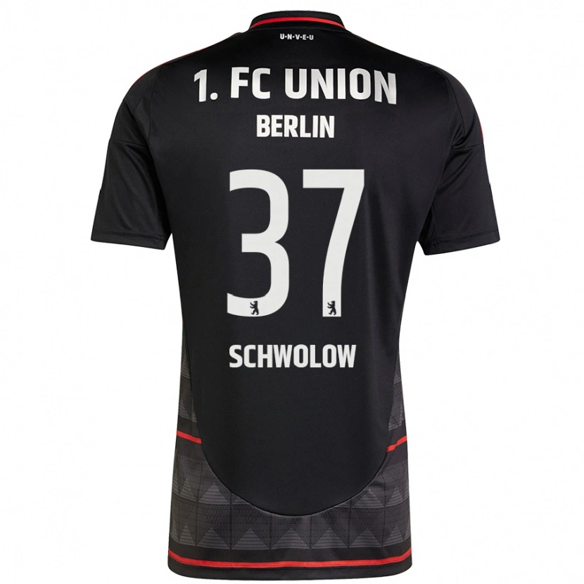 Danxen Män Alexander Schwolow #37 Svart Bortatröja Matchtröjor 2024/25 Tröjor T-Tröja