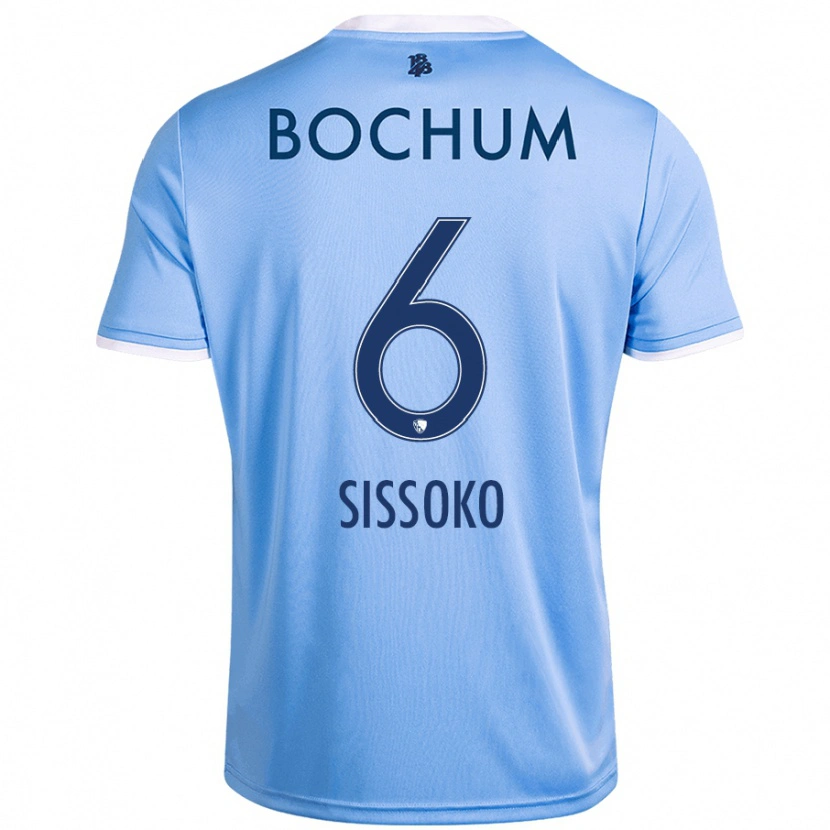 Danxen Män Ibrahima Sissoko #6 Himmelsblå Bortatröja Matchtröjor 2024/25 Tröjor T-Tröja