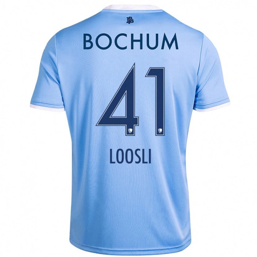 Danxen Män Noah Loosli #41 Himmelsblå Bortatröja Matchtröjor 2024/25 Tröjor T-Tröja