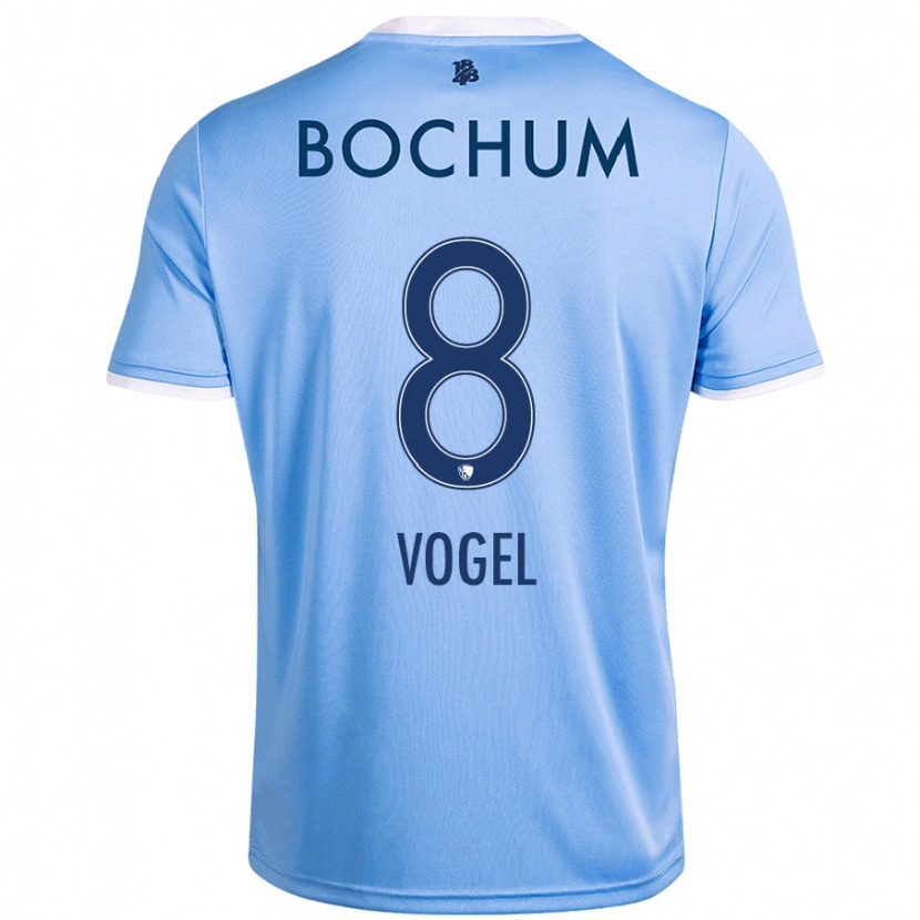 Danxen Män Ann-Sophie Vogel #8 Himmelsblå Bortatröja Matchtröjor 2024/25 Tröjor T-Tröja