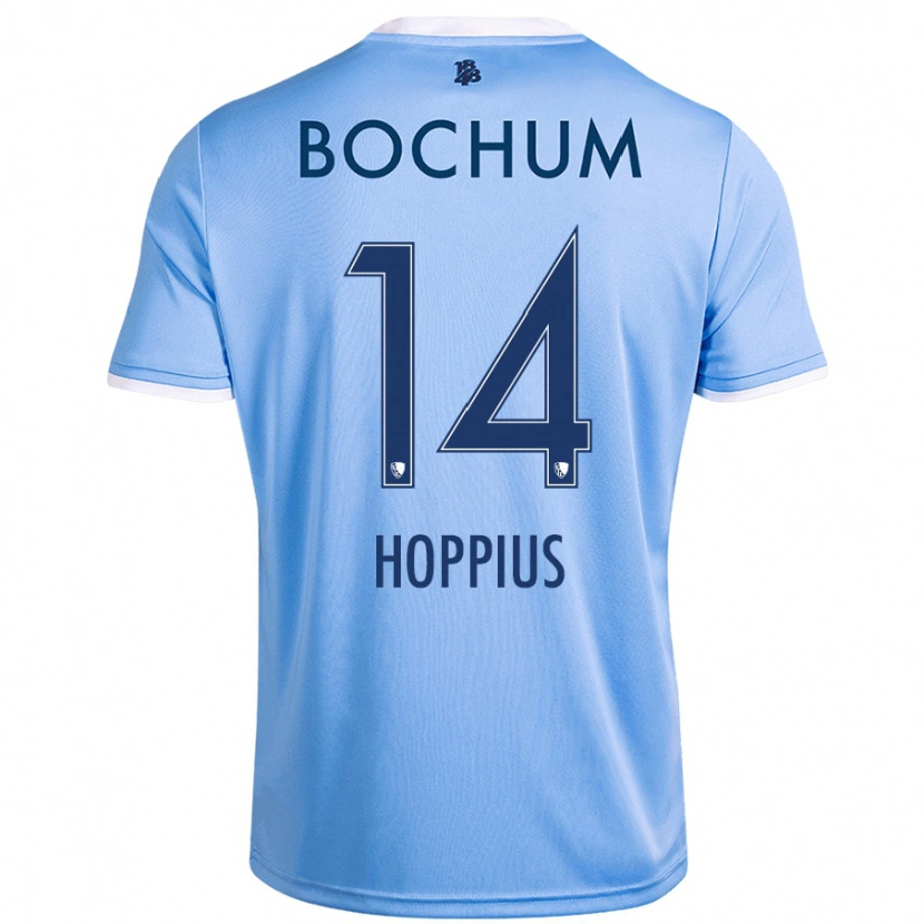 Danxen Män Dörthe Hoppius #14 Himmelsblå Bortatröja Matchtröjor 2024/25 Tröjor T-Tröja