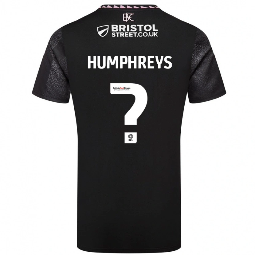 Danxen Män Bashir Humphreys #0 Svart Bortatröja Matchtröjor 2024/25 Tröjor T-Tröja