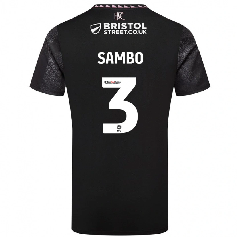 Danxen Män Shurandy Sambo #3 Svart Bortatröja Matchtröjor 2024/25 Tröjor T-Tröja