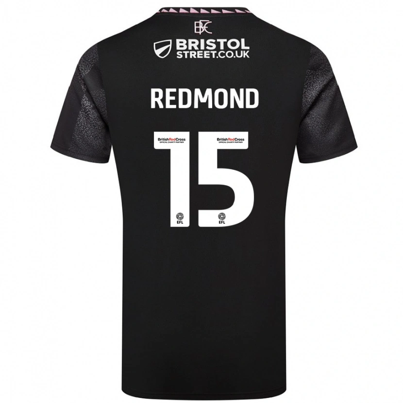 Danxen Män Nathan Redmond #15 Svart Bortatröja Matchtröjor 2024/25 Tröjor T-Tröja