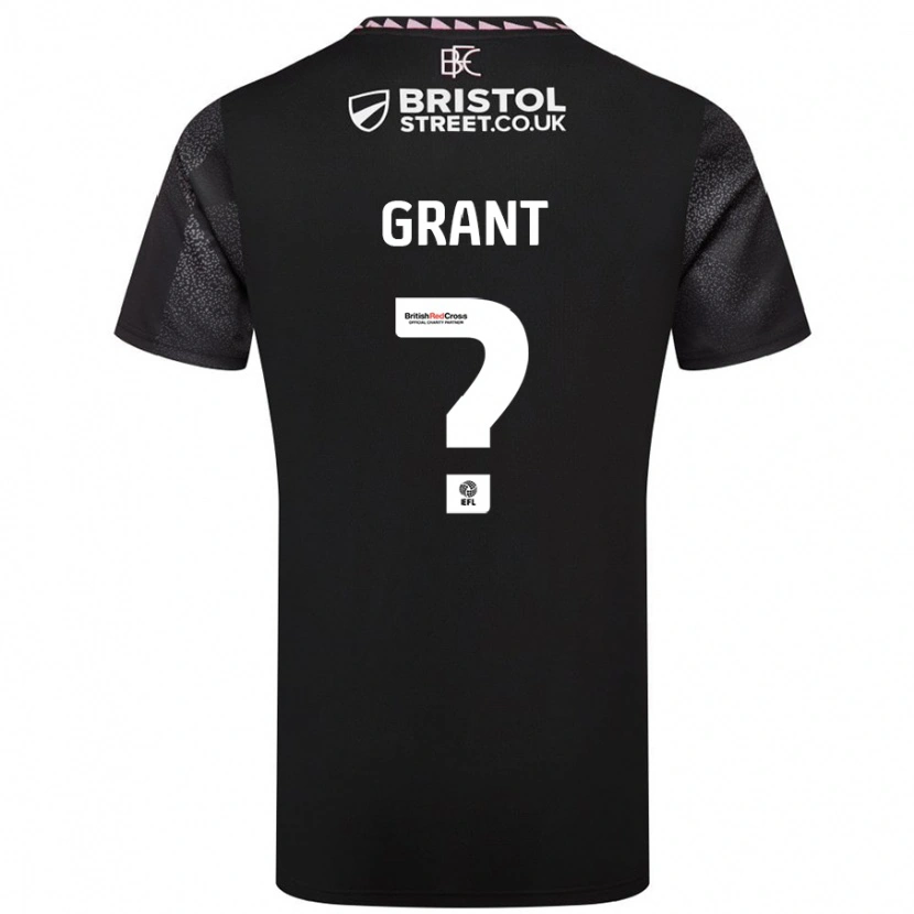 Danxen Män Bradley Grant #0 Svart Bortatröja Matchtröjor 2024/25 Tröjor T-Tröja