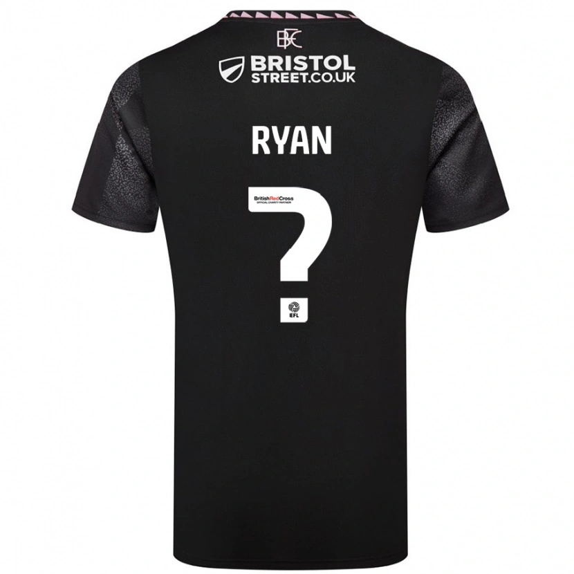 Danxen Män Kamarni Ryan #0 Svart Bortatröja Matchtröjor 2024/25 Tröjor T-Tröja