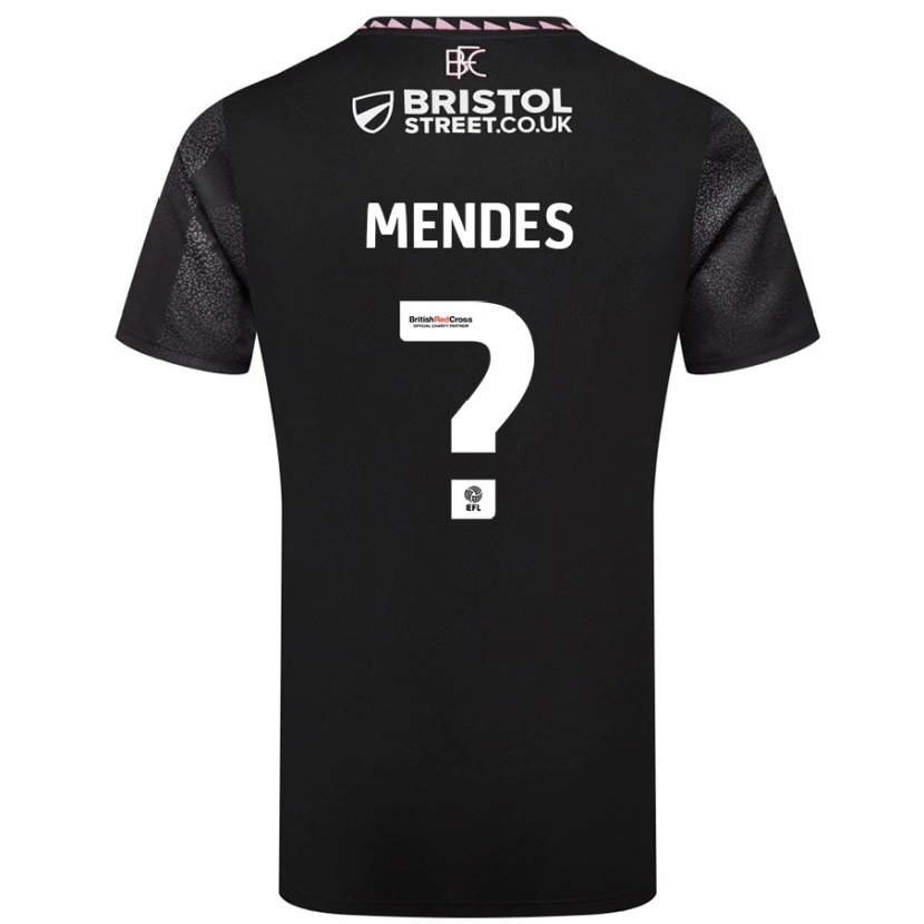 Danxen Män João Mendes #0 Svart Bortatröja Matchtröjor 2024/25 Tröjor T-Tröja