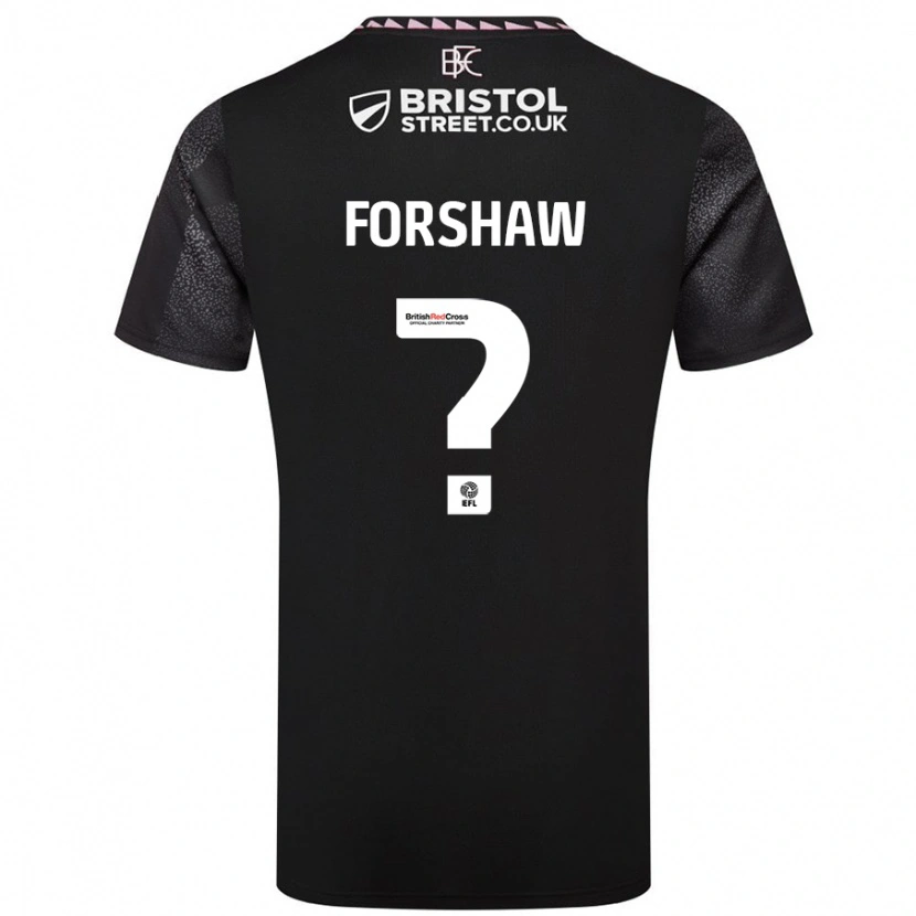 Danxen Män Lewis Forshaw #0 Svart Bortatröja Matchtröjor 2024/25 Tröjor T-Tröja