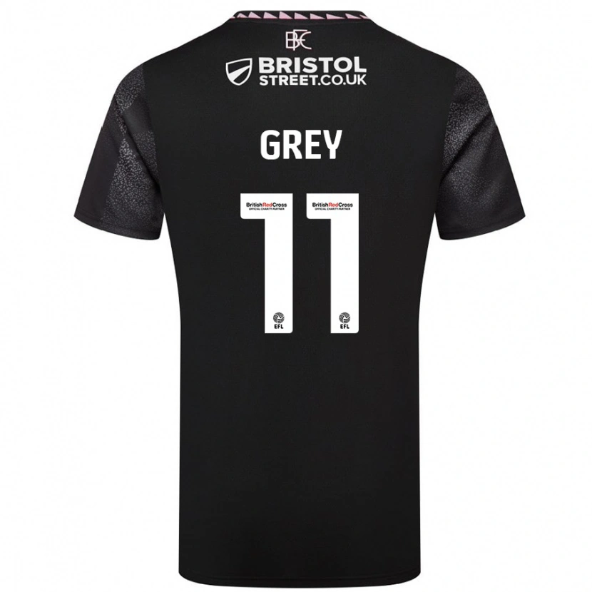 Danxen Män Anna Grey #11 Svart Bortatröja Matchtröjor 2024/25 Tröjor T-Tröja