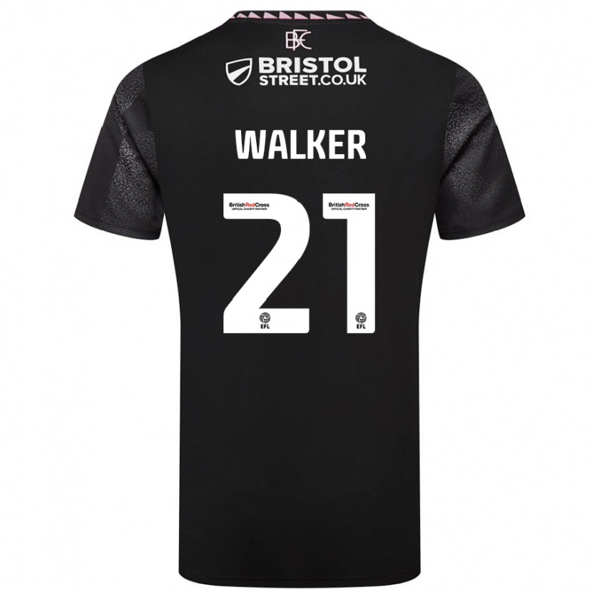 Danxen Män Claudia Walker #21 Svart Bortatröja Matchtröjor 2024/25 Tröjor T-Tröja