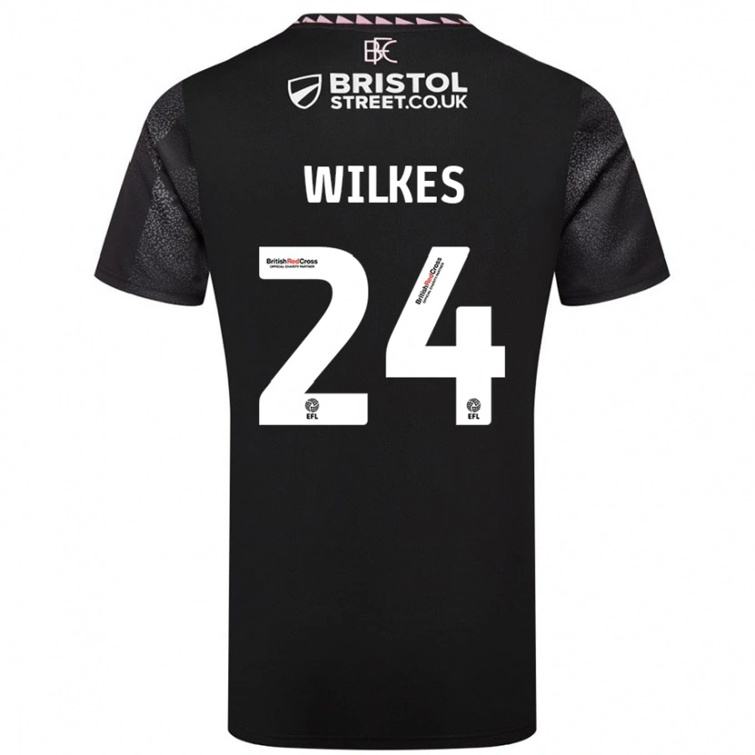 Danxen Män Tilly Wilkes #24 Svart Bortatröja Matchtröjor 2024/25 Tröjor T-Tröja