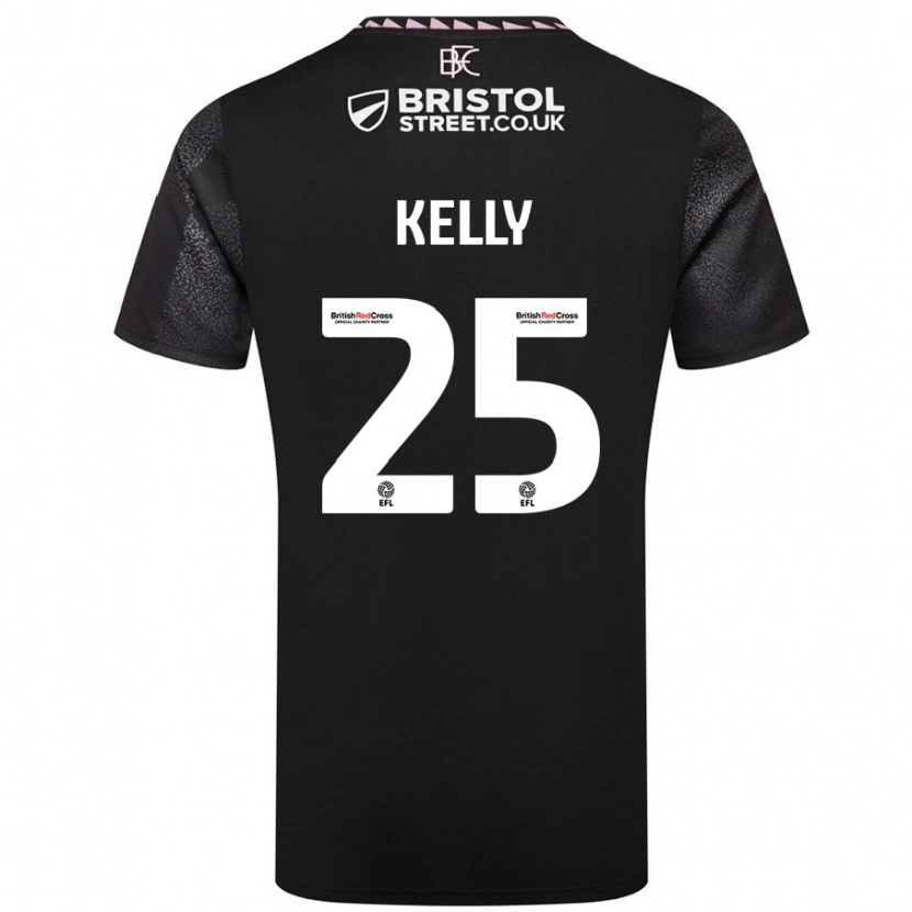 Danxen Män Aimee Kelly #25 Svart Bortatröja Matchtröjor 2024/25 Tröjor T-Tröja