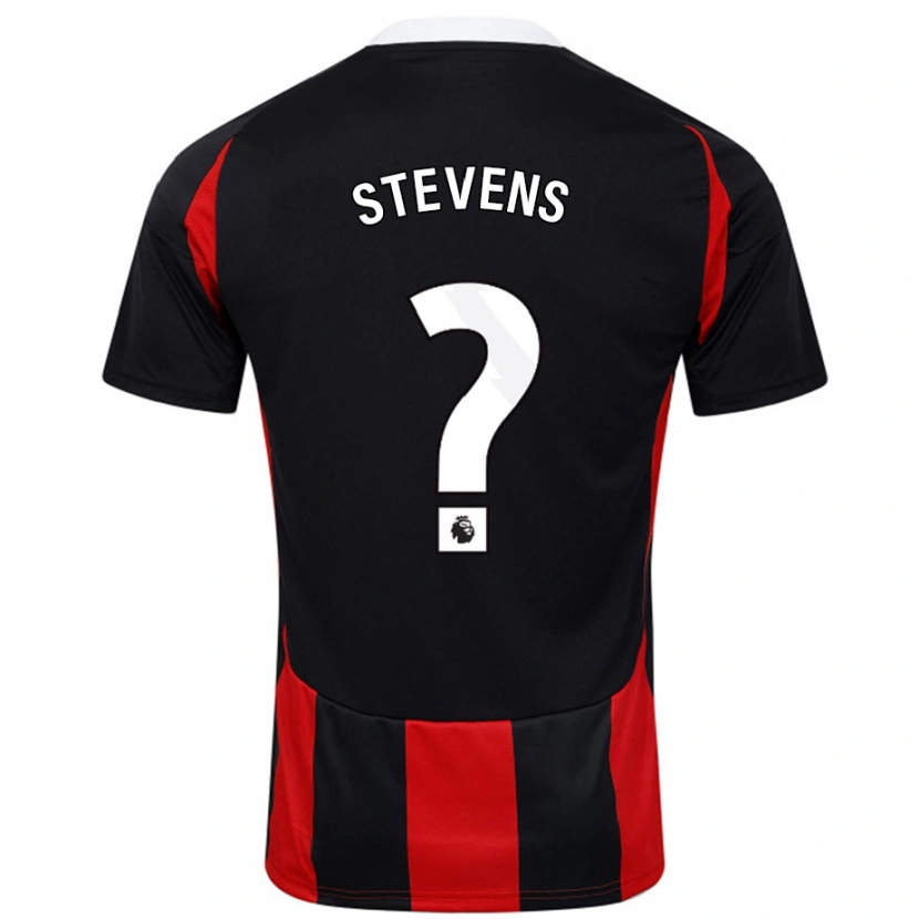 Danxen Män Lily Stevens #0 Svart Röd Bortatröja Matchtröjor 2024/25 Tröjor T-Tröja