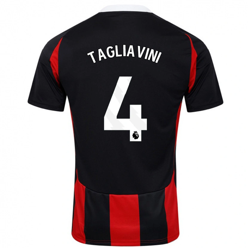Danxen Män Ella Tagliavini #4 Svart Röd Bortatröja Matchtröjor 2024/25 Tröjor T-Tröja