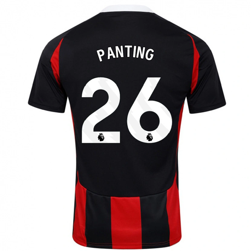 Danxen Män Rachel Panting #26 Svart Röd Bortatröja Matchtröjor 2024/25 Tröjor T-Tröja