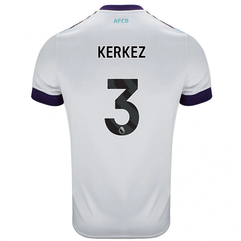 Danxen Män Milos Kerkez #3 Vit Grön Lila Bortatröja Matchtröjor 2024/25 Tröjor T-Tröja