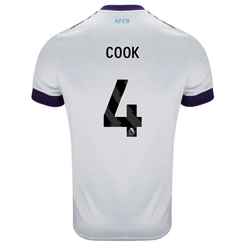 Danxen Män Lewis Cook #4 Vit Grön Lila Bortatröja Matchtröjor 2024/25 Tröjor T-Tröja