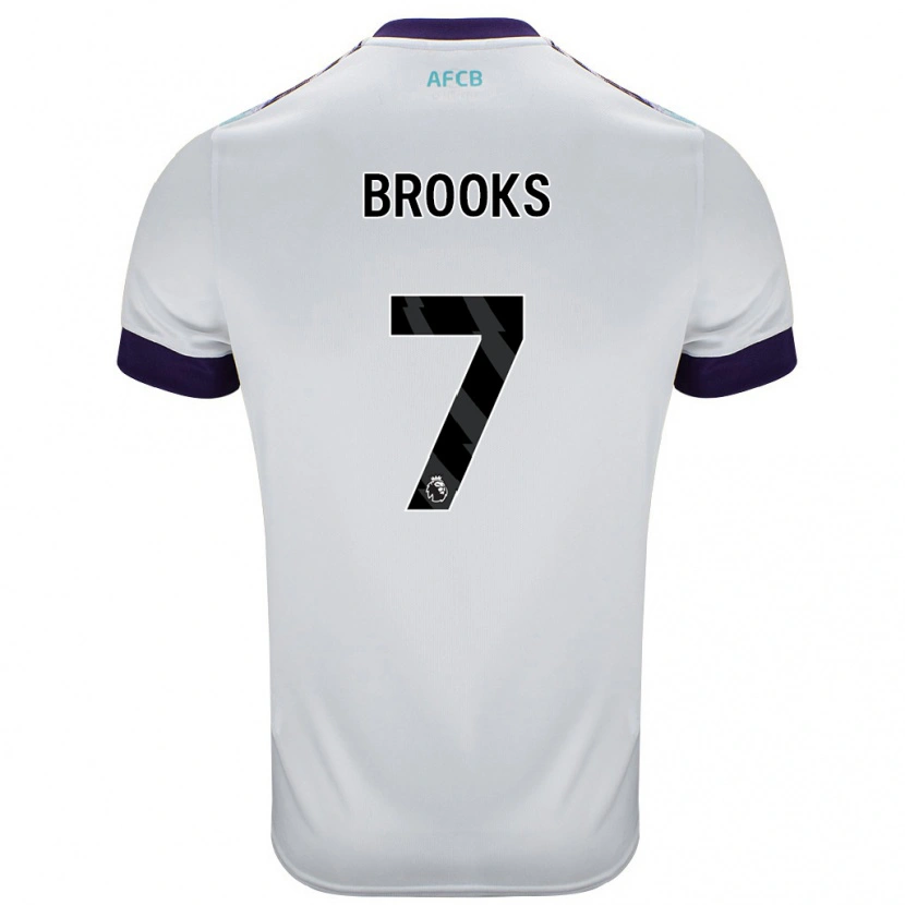 Danxen Män David Brooks #7 Vit Grön Lila Bortatröja Matchtröjor 2024/25 Tröjor T-Tröja