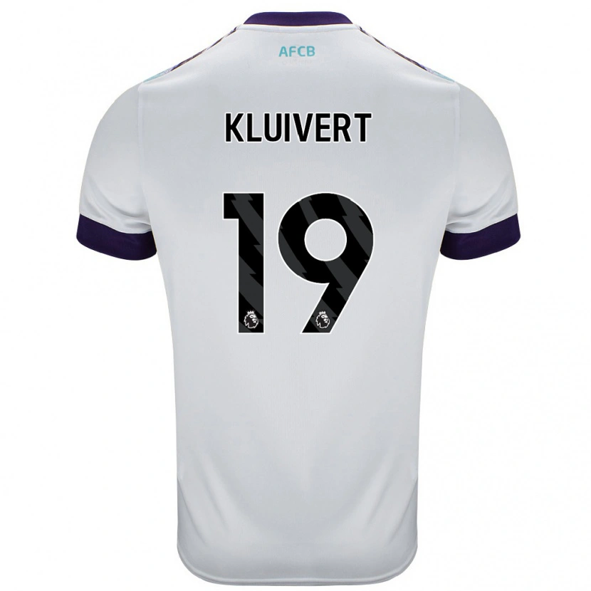 Danxen Män Justin Kluivert #19 Vit Grön Lila Bortatröja Matchtröjor 2024/25 Tröjor T-Tröja