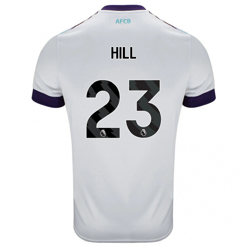 Danxen Män James Hill #23 Vit Grön Lila Bortatröja Matchtröjor 2024/25 Tröjor T-Tröja