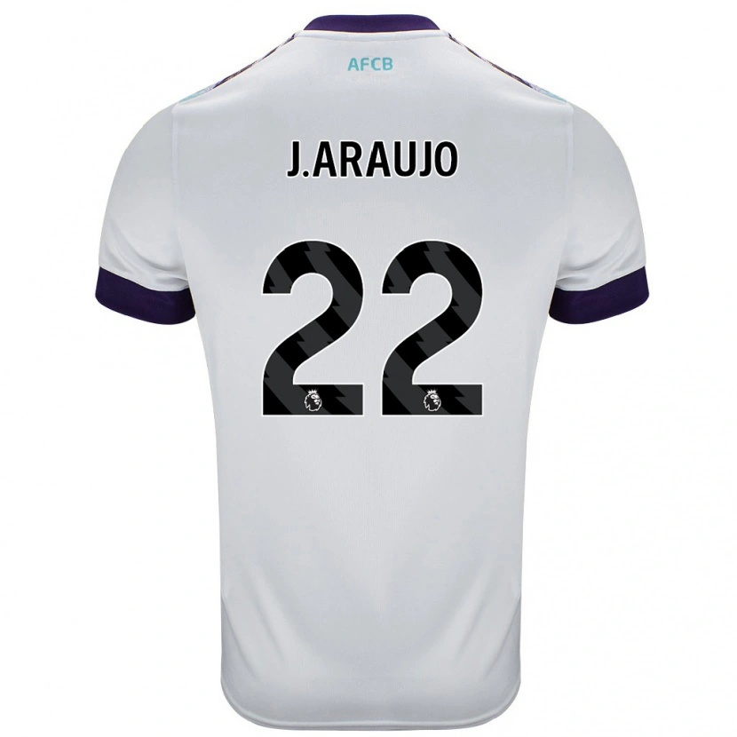 Danxen Män Julián Araujo #28 Vit Grön Lila Bortatröja Matchtröjor 2024/25 Tröjor T-Tröja