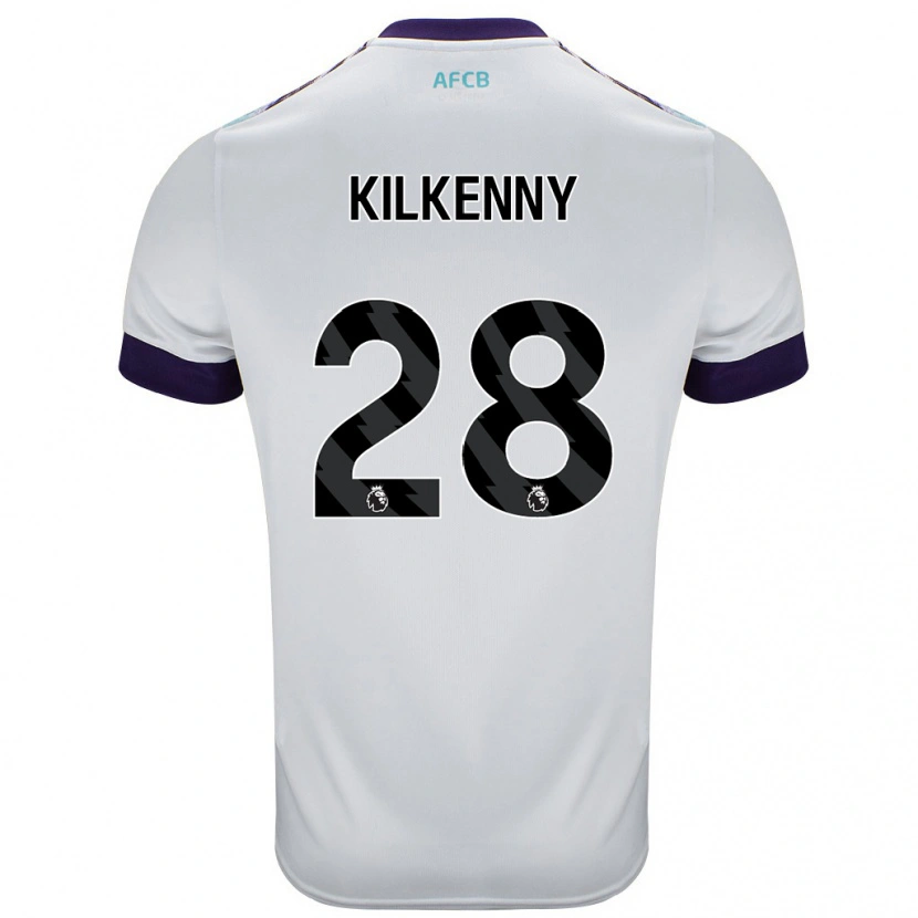 Danxen Män Gavin Kilkenny #28 Vit Grön Lila Bortatröja Matchtröjor 2024/25 Tröjor T-Tröja