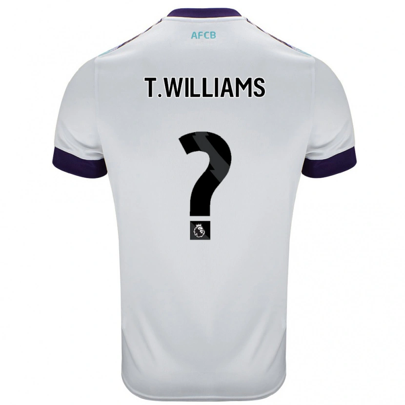 Danxen Män Toure Williams #0 Vit Grön Lila Bortatröja Matchtröjor 2024/25 Tröjor T-Tröja