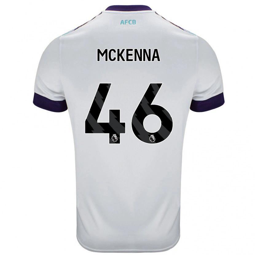 Danxen Män Callan Mckenna #46 Vit Grön Lila Bortatröja Matchtröjor 2024/25 Tröjor T-Tröja
